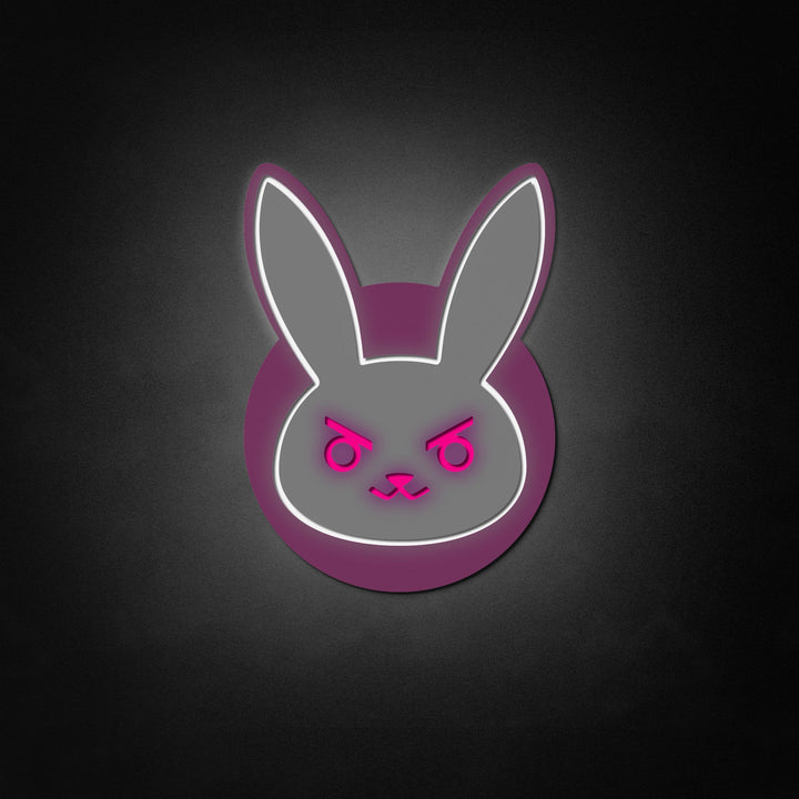 "D Va Bunny, Décor de salle de jeux" Neon Like