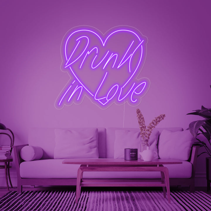 "Drunk In Love" Enseigne Lumineuse en Néon