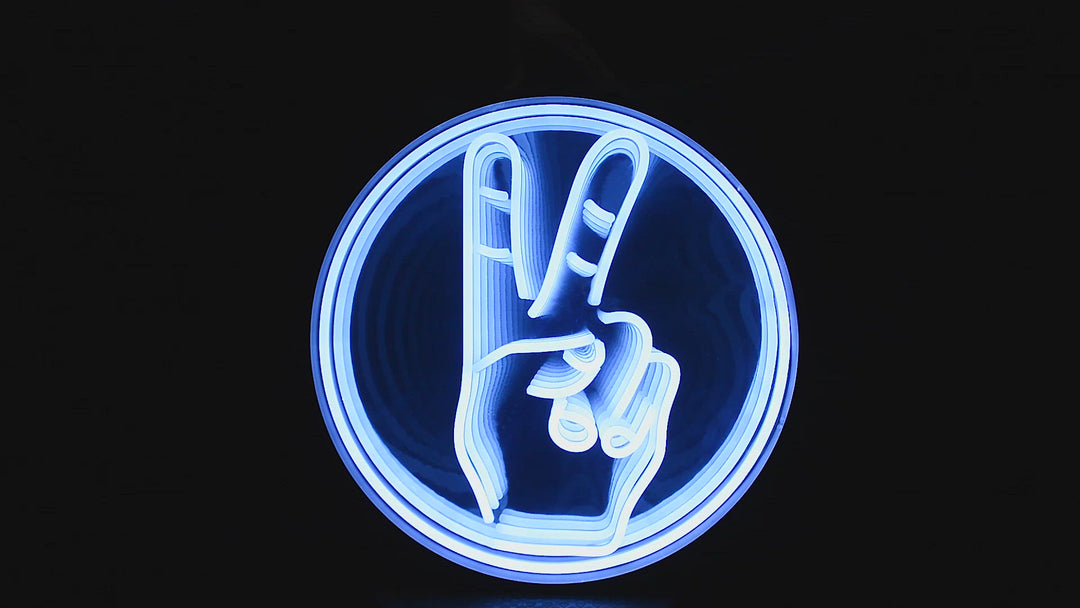 "Peace" 3D Infinity LED Enseigne Lumineuse en Néon
