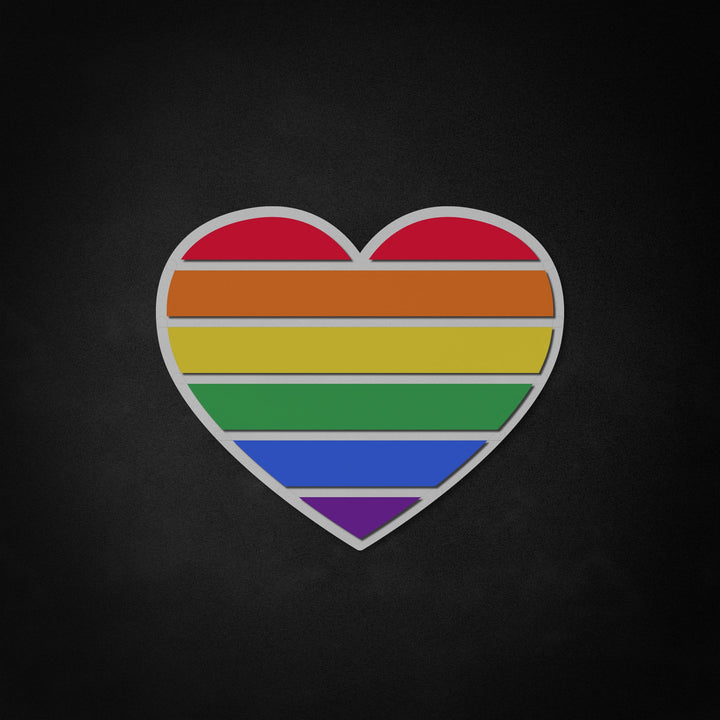 "Gay Pride, forme de coeur" Neon Like