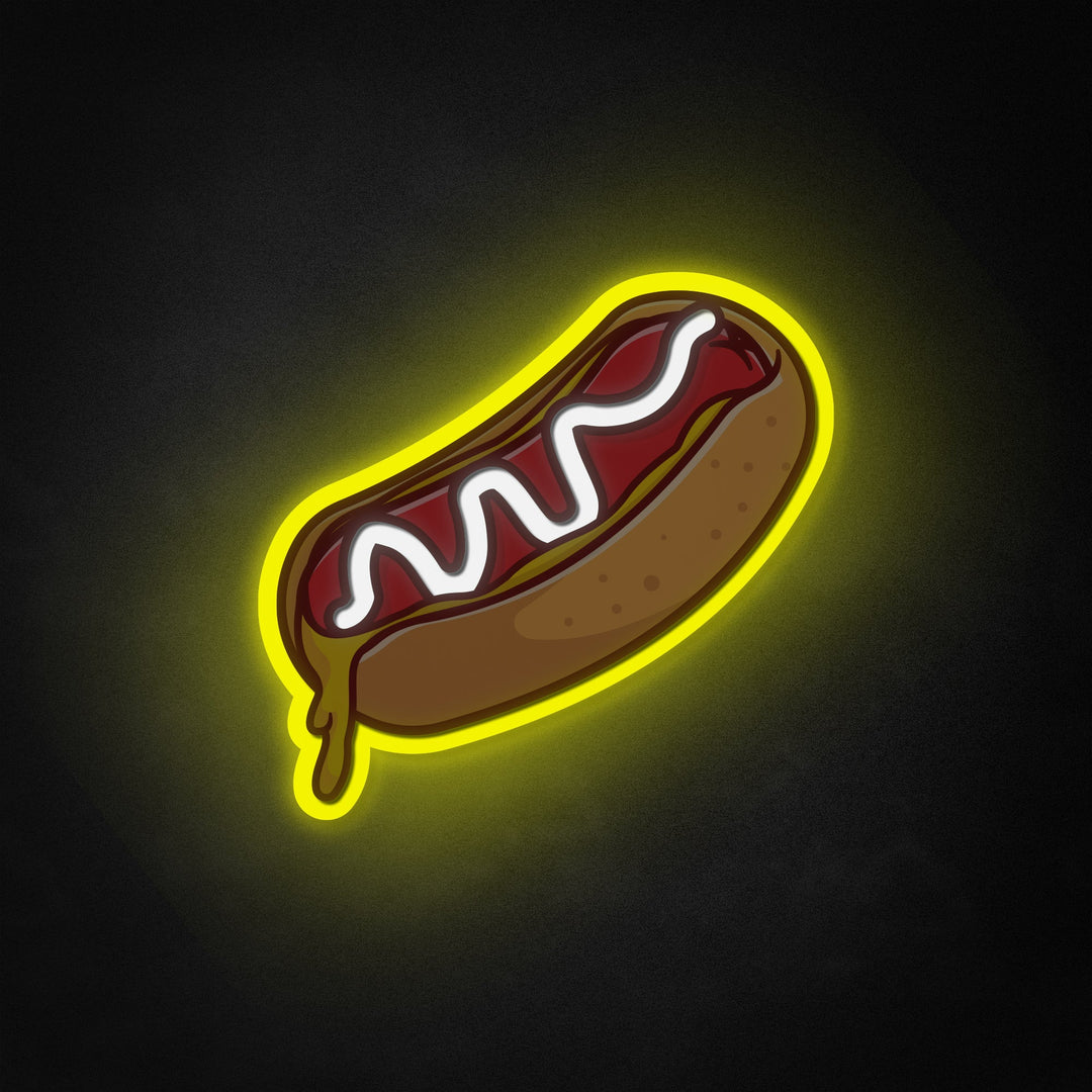 "Hot-dog, nourriture fondue" Neon Like