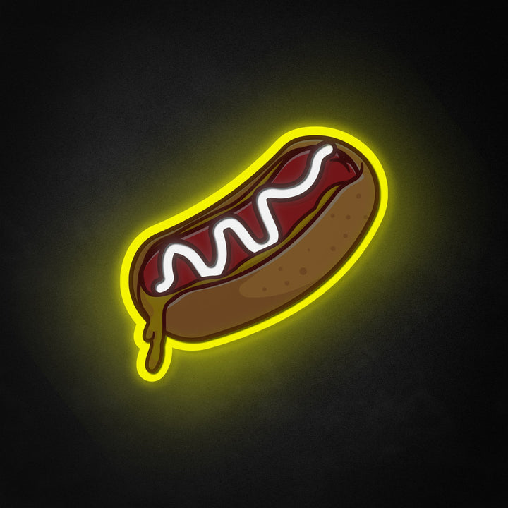 "Hot-dog, nourriture fondue" Neon Like