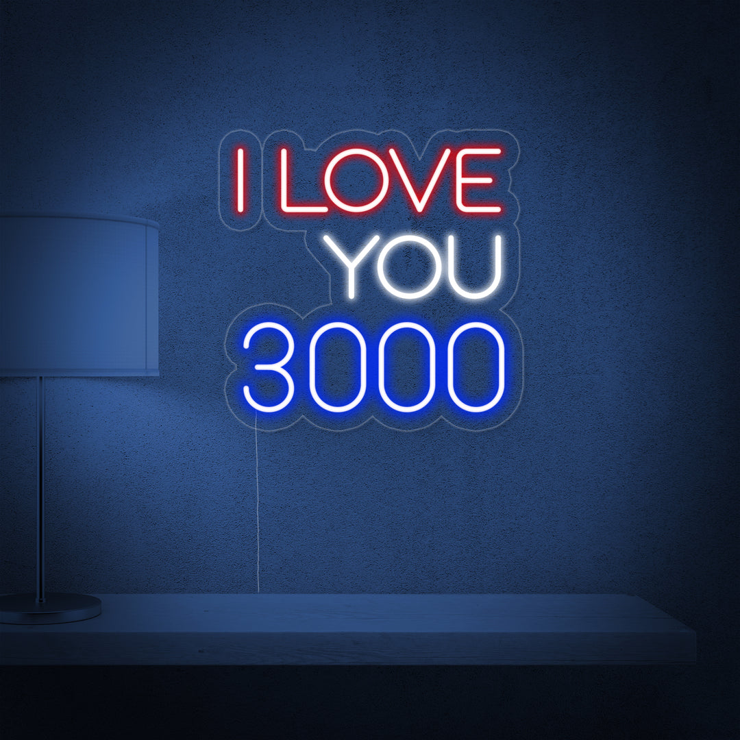 "I Love You 3000" Enseigne Lumineuse en Néon
