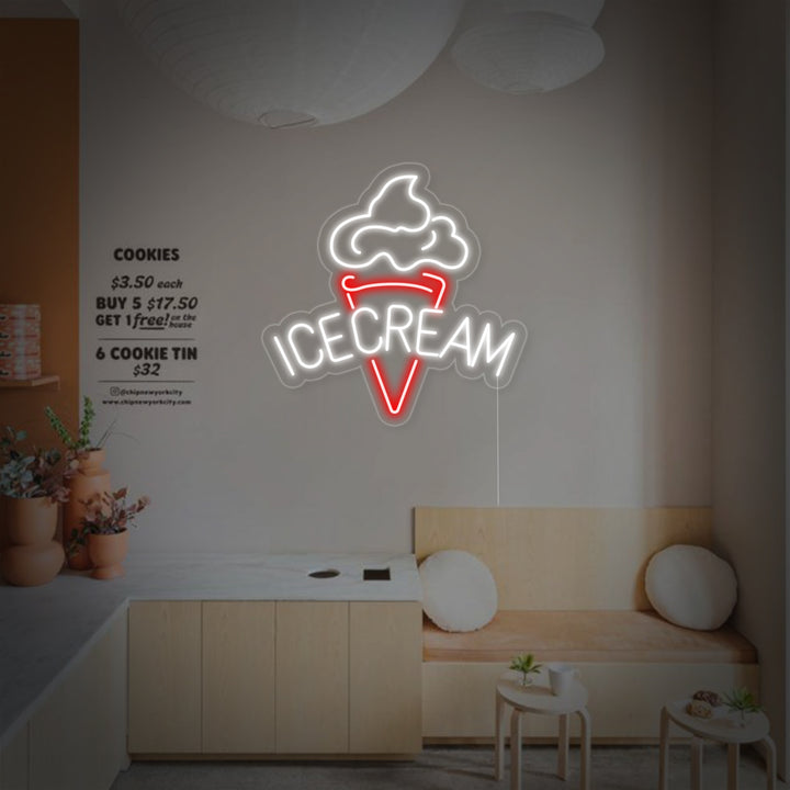 "Ice Cream" Lumineuse en Néon