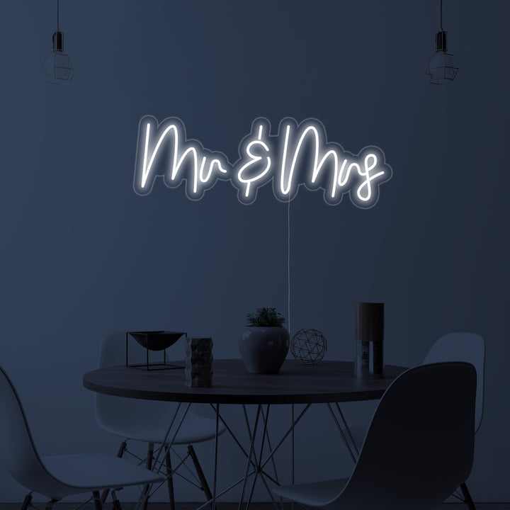 "Mr And Mrs" Enseigne Lumineuse en Néon