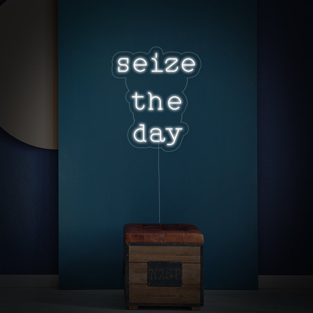 "Seize The Day" Enseigne Lumineuse en Néon