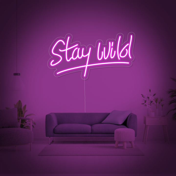 "Stay Wild" Enseigne Lumineuse en Néon