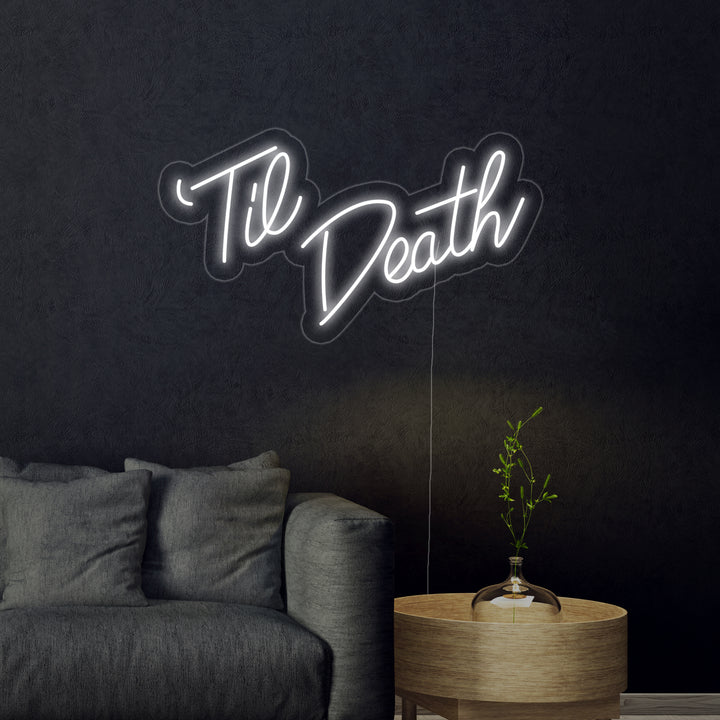 "Til Death" Enseigne Lumineuse en Néon